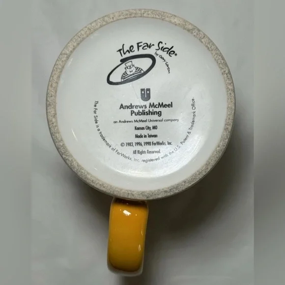 Vintage The Far Side Gary Larson 1998 Arts and eisure Coffee Cup Mug Yellow - Picture 6 of 6